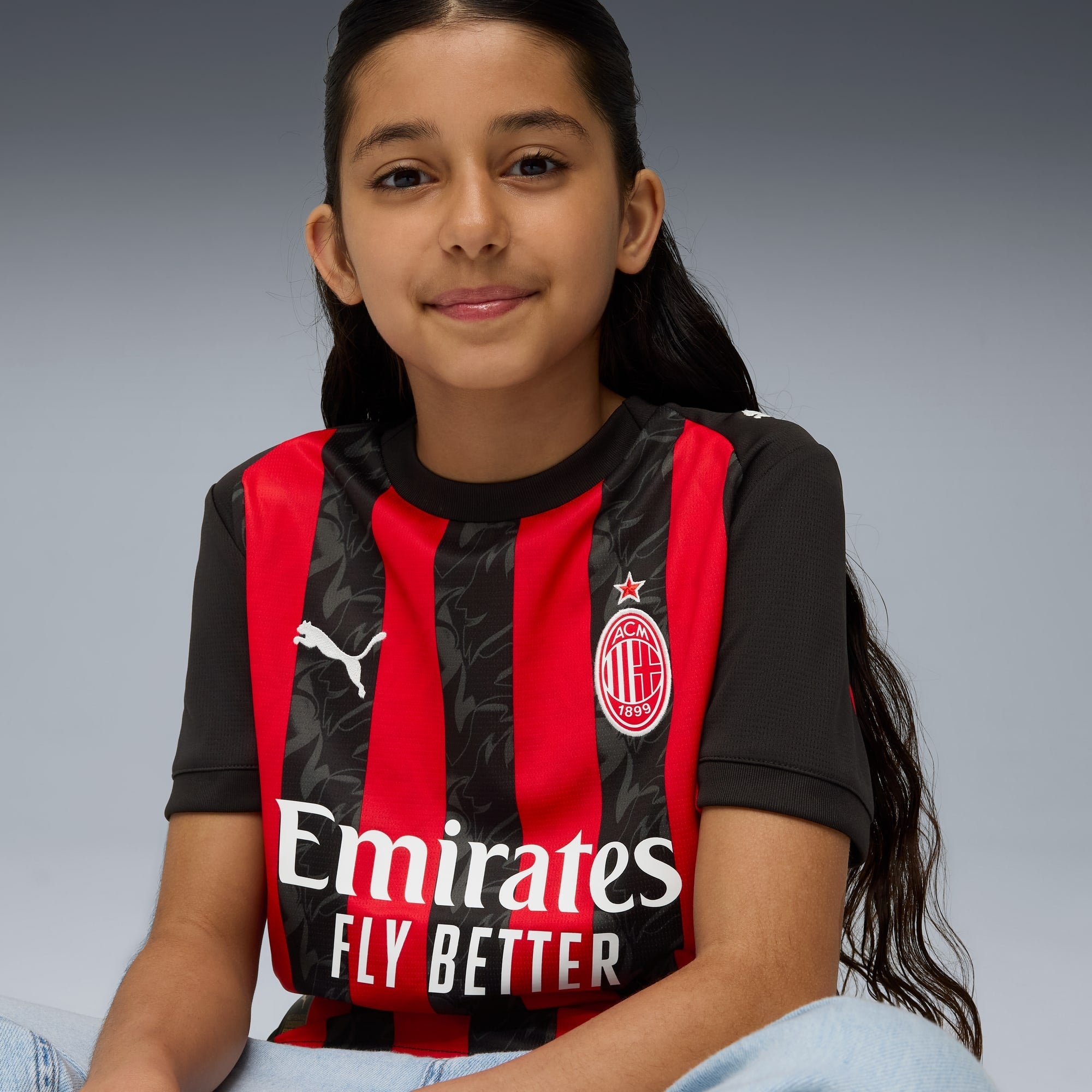 Camisa AC Milan 25/26 Home Torcedor Juvenil PUMA