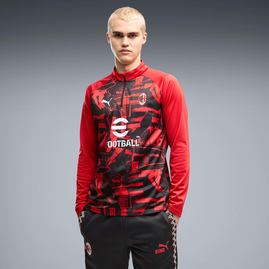 Blusa Quarter-Zip AC Milan Warmup Masculina PUMA