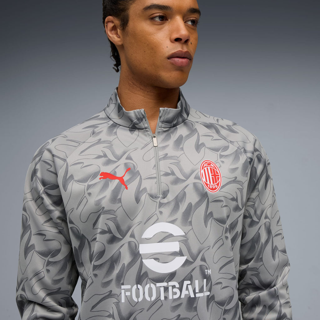Blusa Quarter-Zip Pré-Jogo AC Milan 25/26 Masculina PUMA