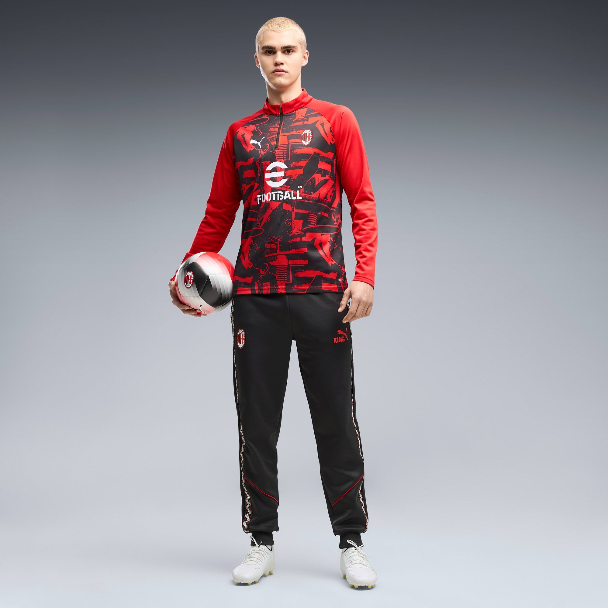 Blusa Quarter-Zip AC Milan Warmup Masculina PUMA